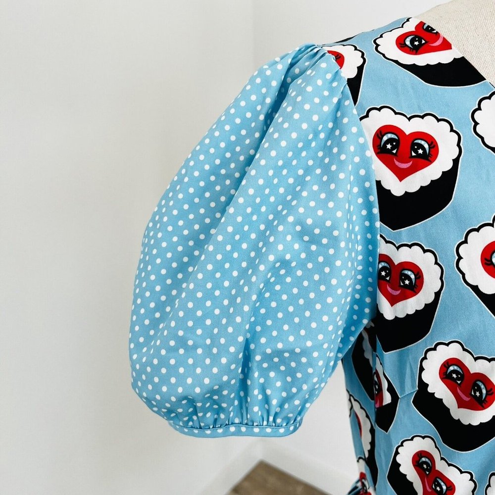 Irregular Choice x Sarsparilly Wonderful Wasabi Dress Sushi Kawaii Rockabilly M - Picture 5 of 10